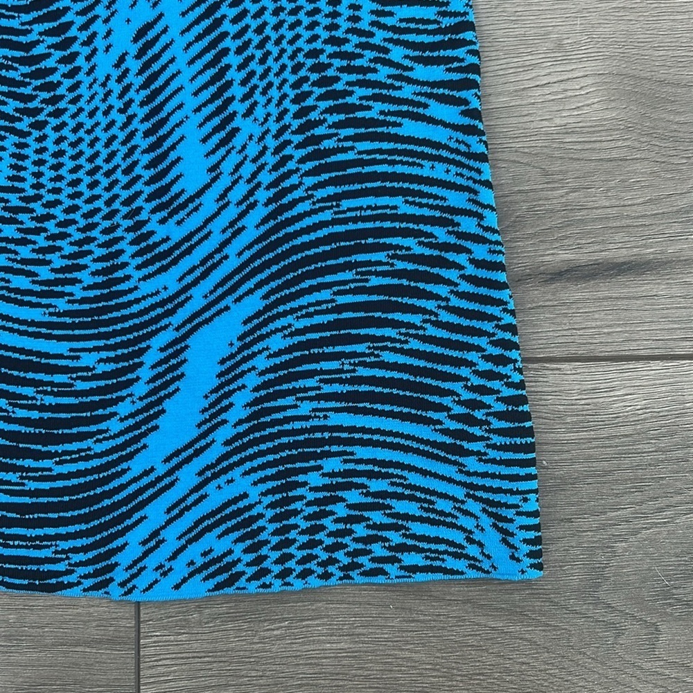 NWOT Anthropologie Aldo Martins Valencia Knit Blue/Black Skirt Size Small - Picture 4 of 7